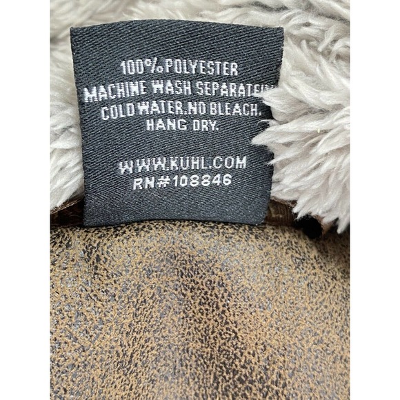 Kuhl Womens Flight Vest XS Stone Mid-Weight Fleece Zipper Pockets Stowaway Hood - Picture 7 of 9